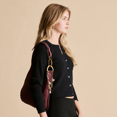 PEARL CHAIN BAG CHARM GOLD PEARL