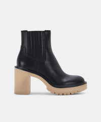 CASTER H2O BOOTIES BLACK LEATHER - re:vita