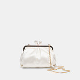 KENDALL CLUTCH WHITE SATIN