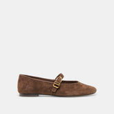 ALIZZA BALLET FLATS DK BROWN SUEDE