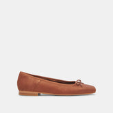 ANISA WIDE BALLET FLATS COPPER METALLIC SUEDE - re:vita