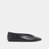 BRAIDY BALLET FLATS BLACK LEATHER