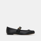 GIBSEN BALLET FLATS ONYX SATIN