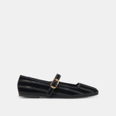 TAMEKA BALLET FLATS BLACK STRIPE MESH