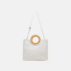 LILAH CLUTCH WHITE EMBOSSED STELLA