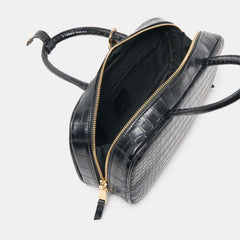 FLYN HANDBAG BLACK CROCO STELLA