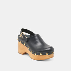 ADELAN CLOGS BLACK LEATHER
