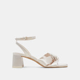 BRENNA WIDE HEELS IVORY SATIN