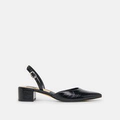 CAREL HEELS MIDNIGHT CRINKLE PATENT LEATHER