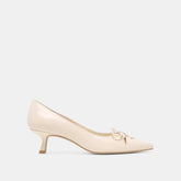 CLARIE HEELS BONE CRINKLE PATENT LEATHER