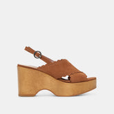 DILION WEDGES DARK SADDLE NUBUCK