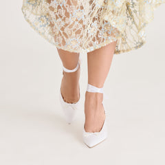 EFORA HEELS TRUE WHITE SATIN