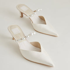 KANIKA PEARL MID HEELS VANILLA PEARLS - re:vita