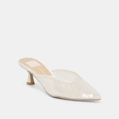 CLEO SEQUIN HEELS IVORY SEQUIN