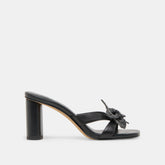 NIKIL HEELS BLACK LEATHER