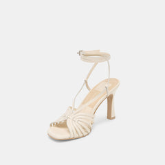 NIVANA HEELS OFF WHITE CRINKLE PATENT