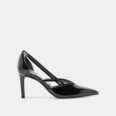 KAINE HEELS MIDNIGHT CRINKLE PATENT LEATHER