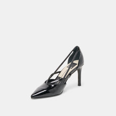 KAINE HEELS MIDNIGHT CRINKLE PATENT LEATHER