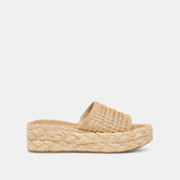 CHAVI MESH SANDALS NATURAL WOVEN RAFFIA