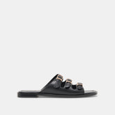 FIN SANDALS BLACK LEATHER