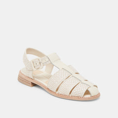HOLIS SANDALS WHITE MULTI RAFFIA