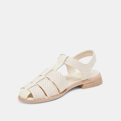 HOLIS SANDALS WHITE MULTI RAFFIA
