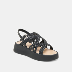 GATSBY SANDALS BLACK LEATHER