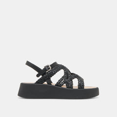 GATSBY SANDALS BLACK LEATHER