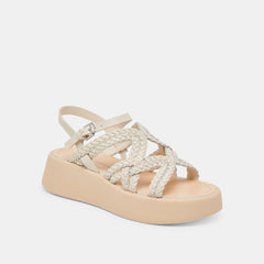 GATSBY SANDALS CREME LEATHER