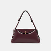 DEVYN SHOULDER BAG BURGUNDY LEATHER