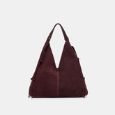 MERRICK TOTE BURGUNDY SUEDE