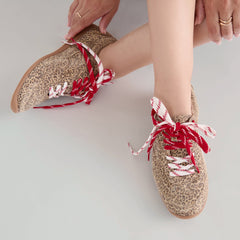 LAINI SNEAKERS TAN LEOPARD PRINTED SUEDE