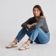 MERIT SNEAKERS WHITE GREY LEATHER