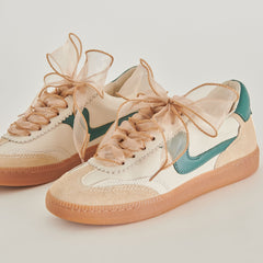 CURLY ORGANZA LACE TAN