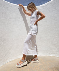 DEBRA SANDALS SILVER DISTRESSED LEATHER - re:vita