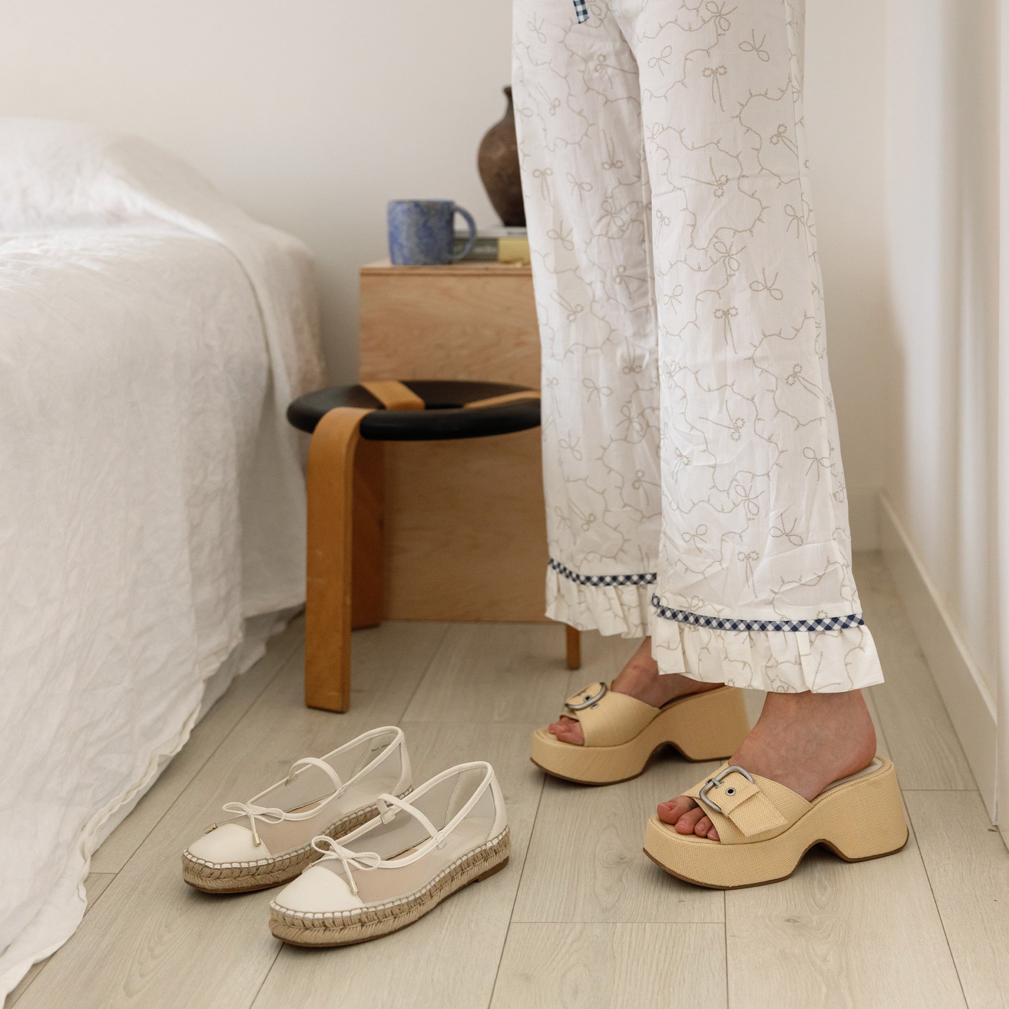 GISEL HEELS LT NATURAL WOVEN RAFFIA