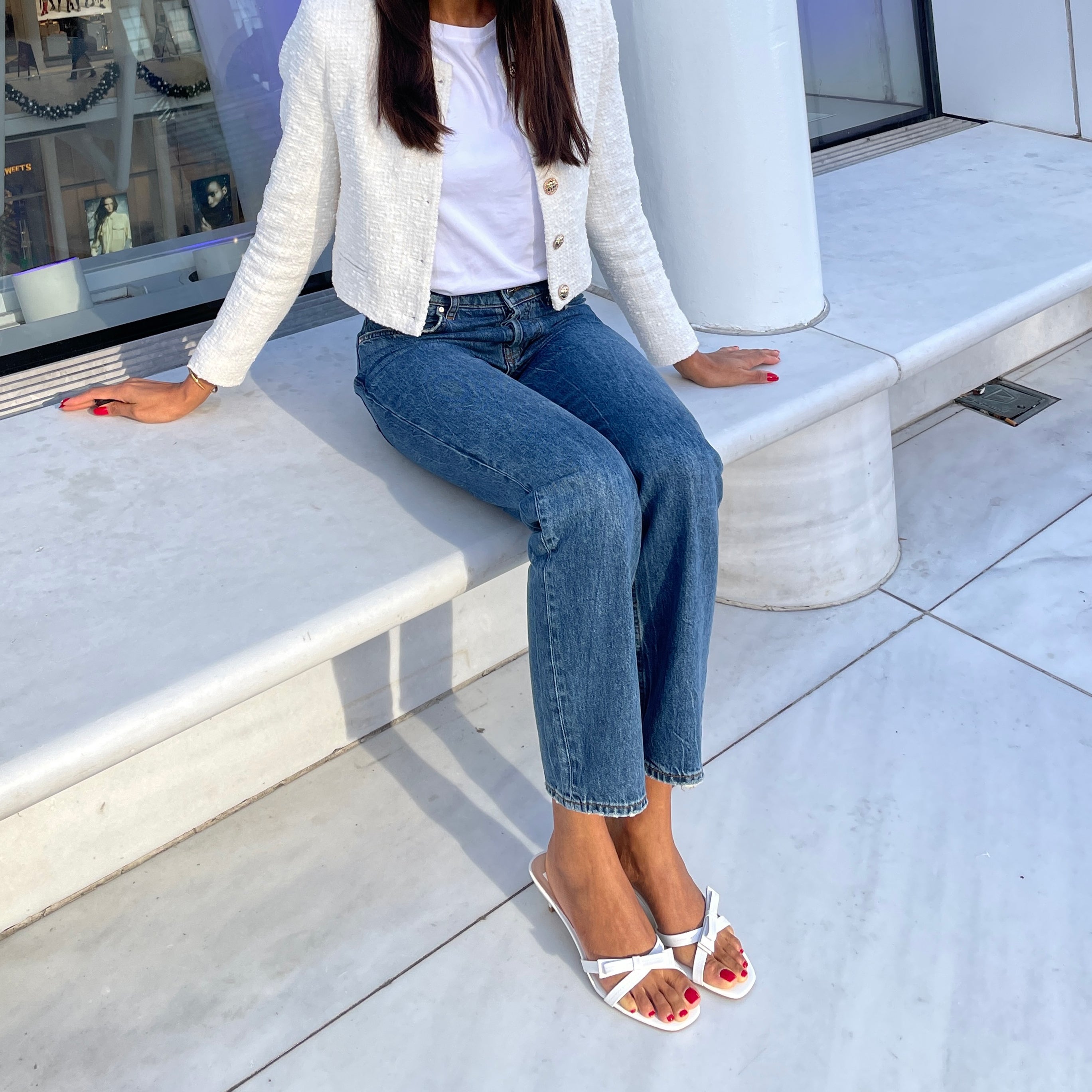 TERISA HEELS TRUE WHITE LEATHER