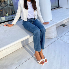 TERISA HEELS TRUE WHITE LEATHER