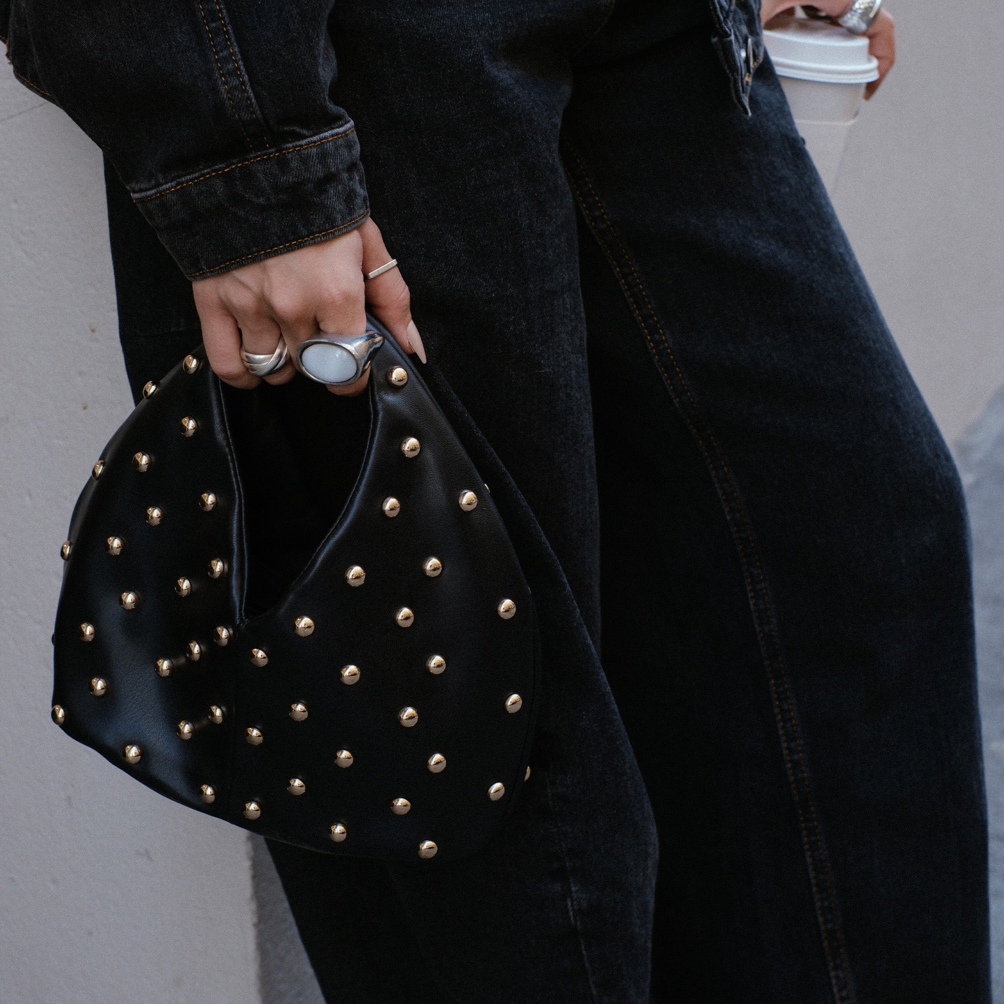DAHLIA HANDBAG BLACK STELLA