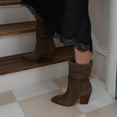 JULITH BOOTS OLIVE SUEDE