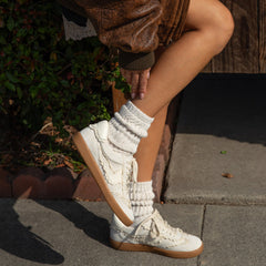 NOTICE LACE SNEAKERS IVORY SUEDE - re:vita
