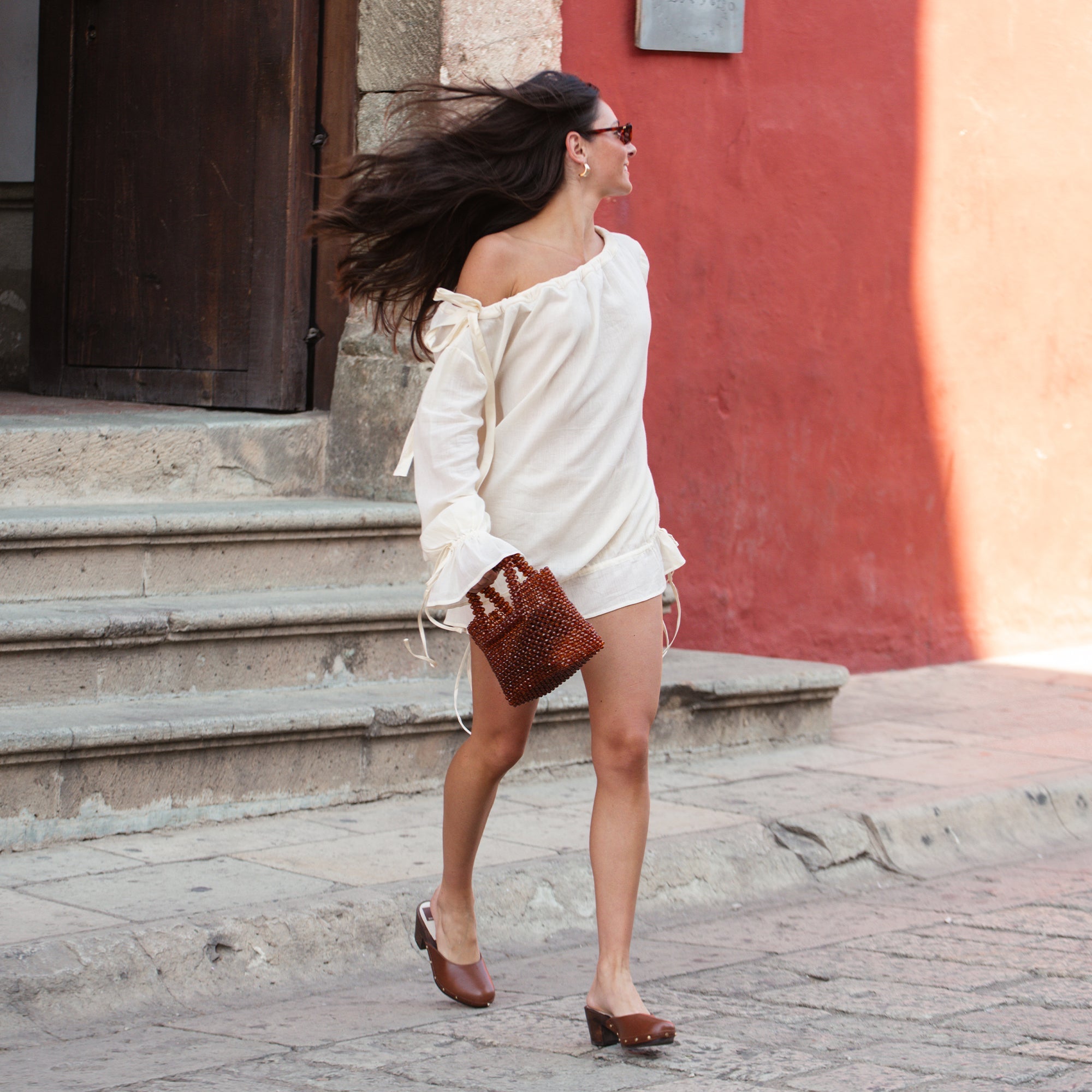 CAMYN HEELS BROWN LEATHER