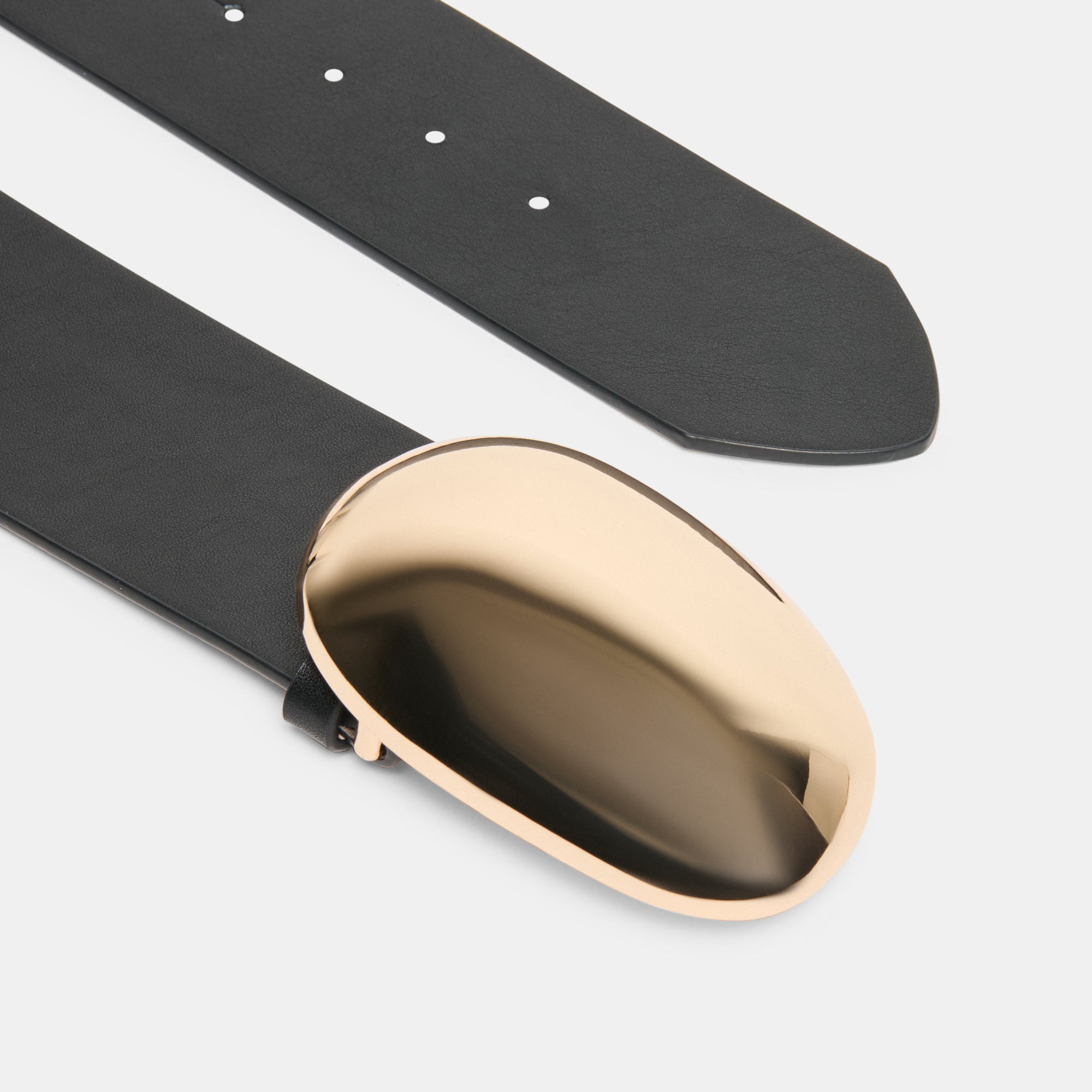 BUBBLE BUCKLE BELT BLACK GOLD