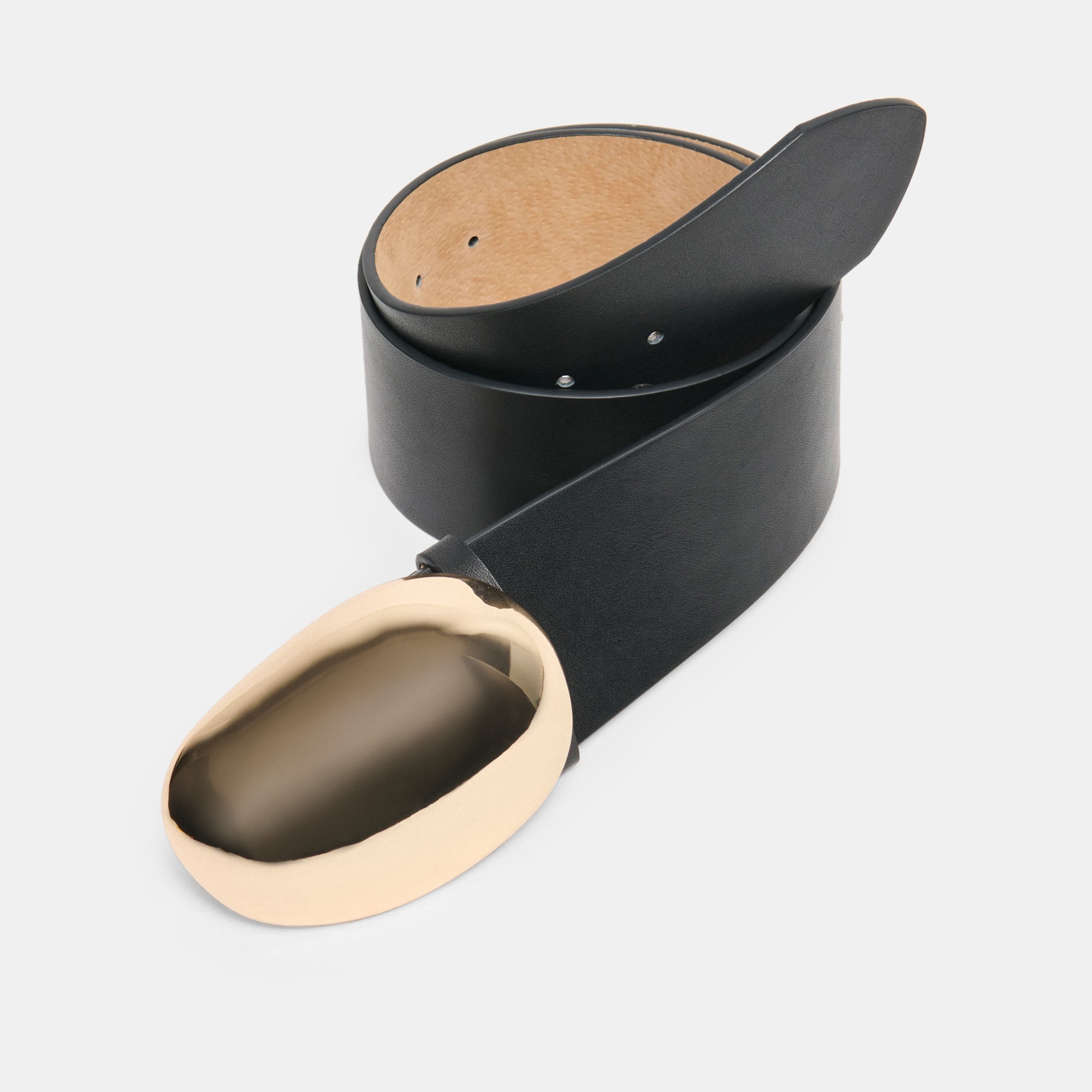 BUBBLE BUCKLE BELT BLACK GOLD