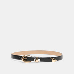 MIXED METAL BUCKLE BELT BLACK
