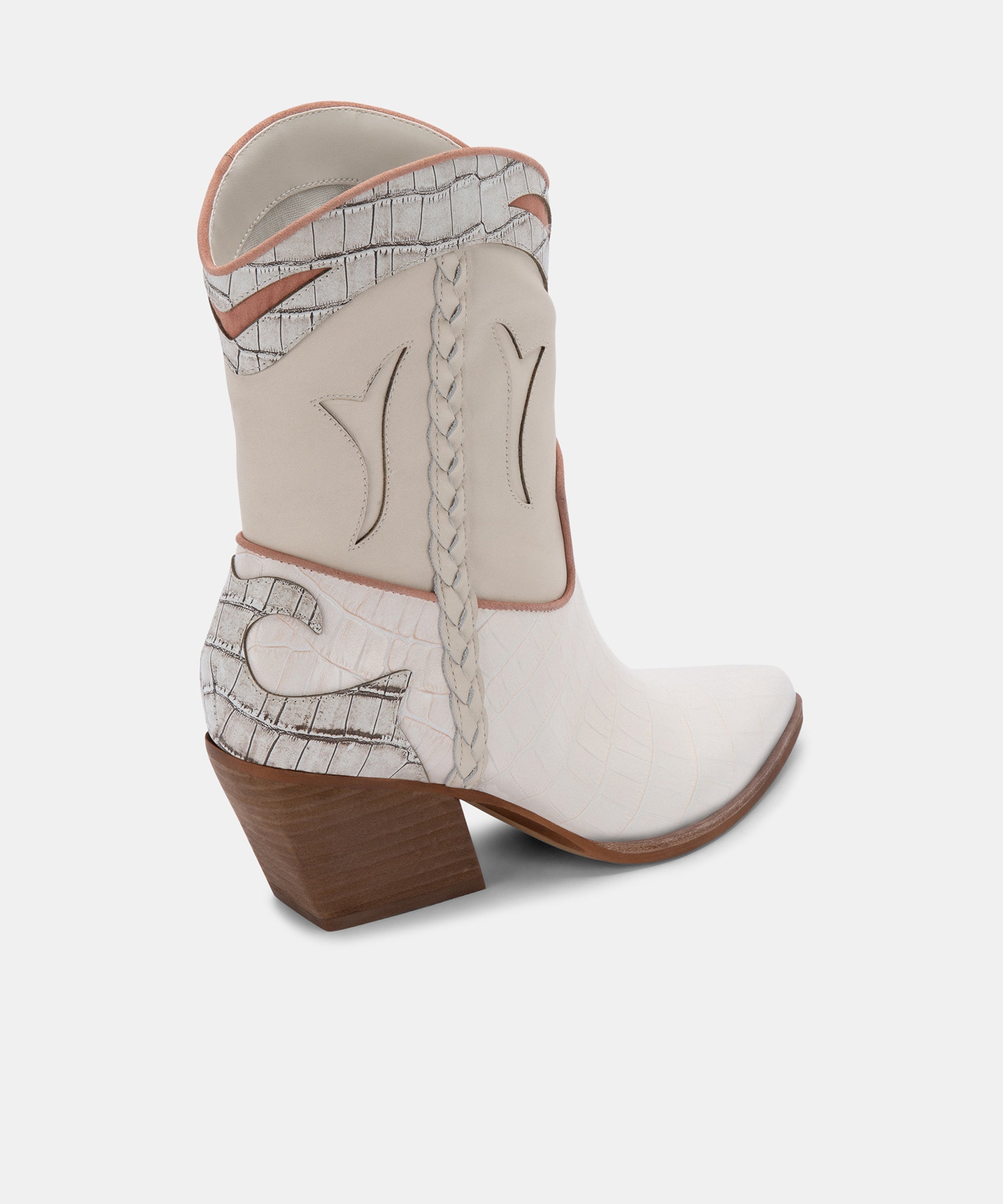 LORAL BOOTIES IVORY LEATHER - re:vita