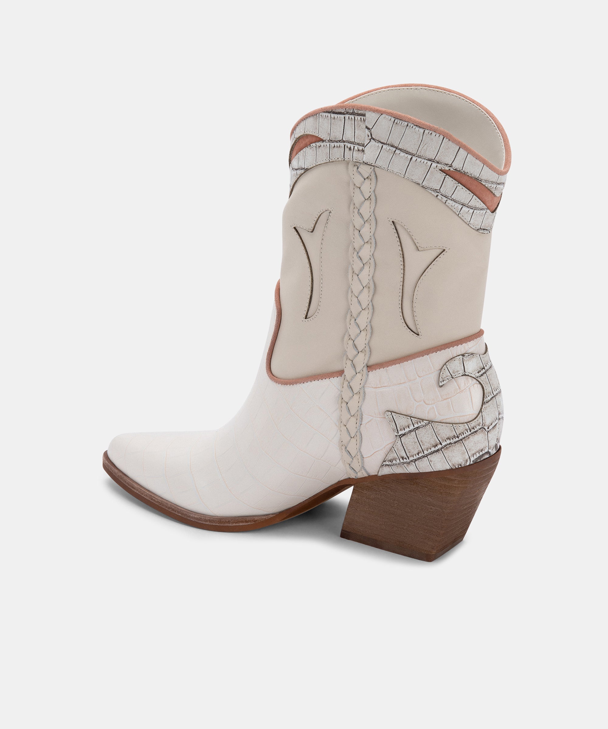 LORAL BOOTIES IVORY LEATHER - re:vita