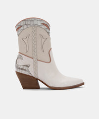 LORAL BOOTIES IVORY LEATHER - re:vita