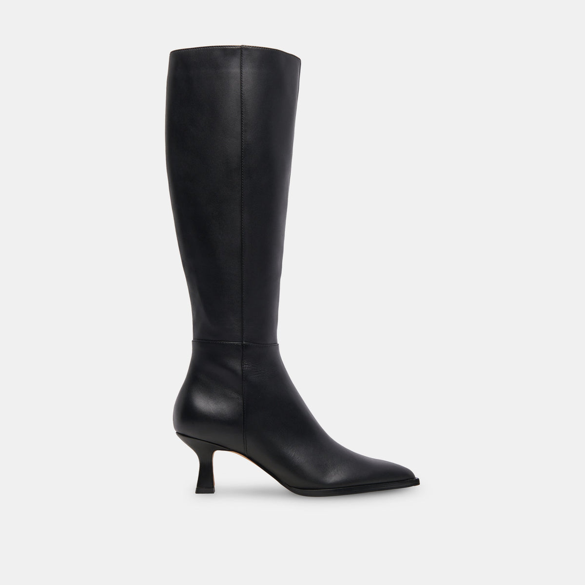 AUGGIE EXTRA WIDE CALF BOOTS BLACK LEATHER - re:vita