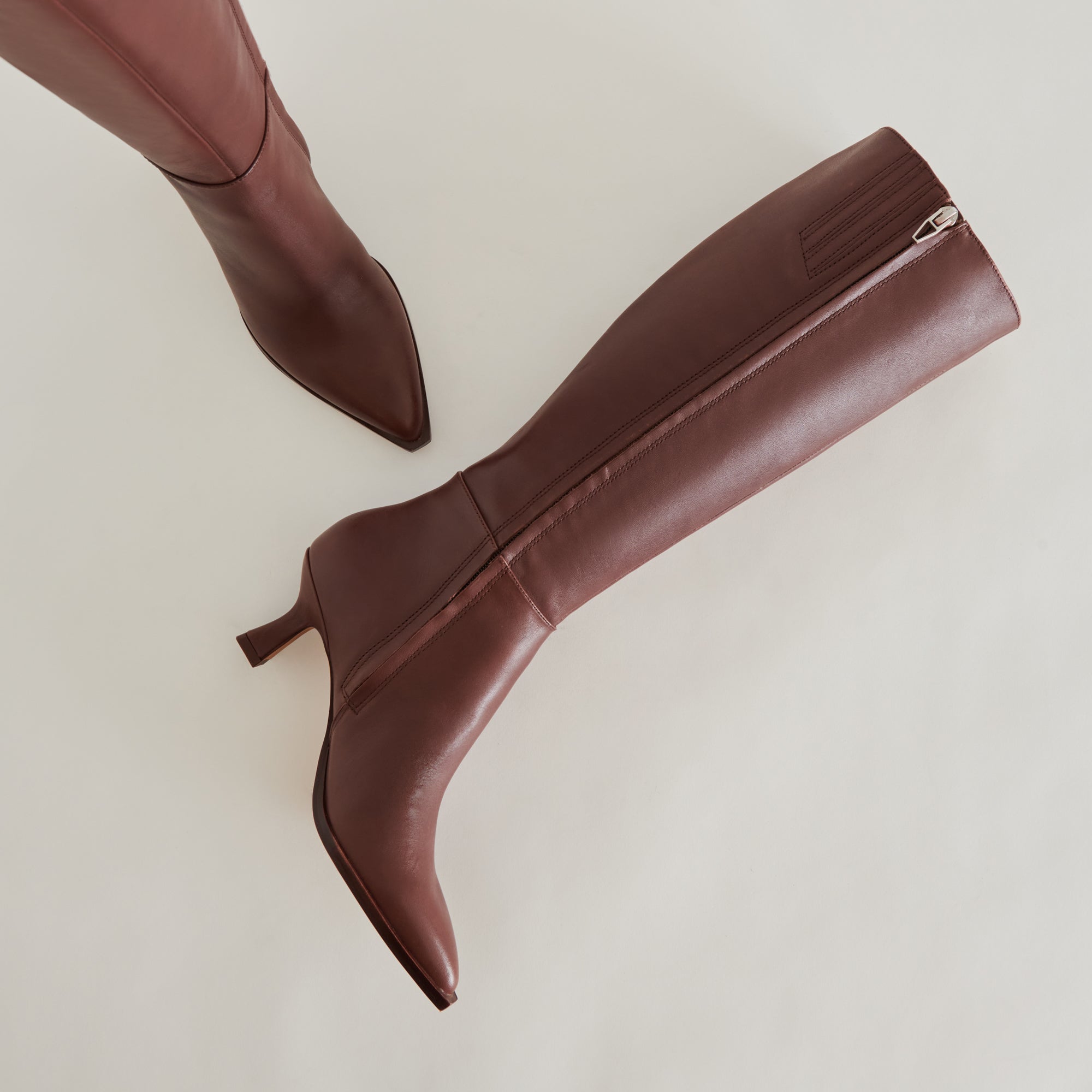AUGGIE EXTRA WIDE CALF BOOTS CHOCOLATE LEATHER - re:vita